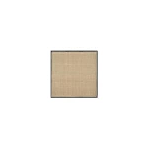 Safavieh Natural Fiber Collection 5' Square Black NF114C Border Basketweave Seagrass Area Rug for $84