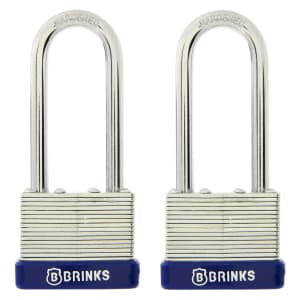 Brinks Laminated Steel 40mm Keyed Padlock 2-Pack for $8