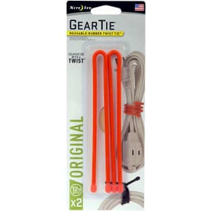 Nite Ize 12" Reusable Gear Tie 2-Pack for $2 Nite Ize 12" Reusable Gear Tie 2-Pack for $2