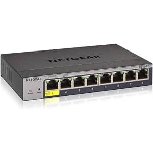 Netgear GS108T 8-Port Gigabit Ethernet LAN Switch Smart Managed Pro (1x PD Port, Flexible for $87