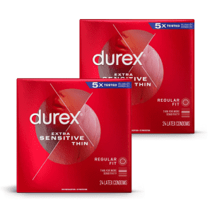 Durex Extra Sensitive Thin Condoms 48-Pack for $11