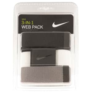 Nike Men's Web Belt 3-Pack for $19