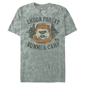 Star Wars Men's Endor Camp T-Shirt, Lime Green, Medium for $20