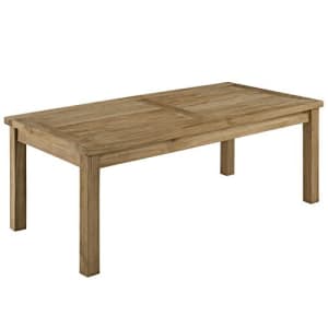Modway Marina Premium Grade A Teak Wood Outdoor Patio Rectangle Coffee Table in Natural for $398