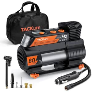 Tacklife M2 12V DC Portable Air Compressor for $27