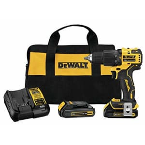 DEWALT ATOMIC 20V MAX* Hammer Drill, Cordless, Compact, 1/2-Inch, 2 Batteries (DCD709C2) for $149