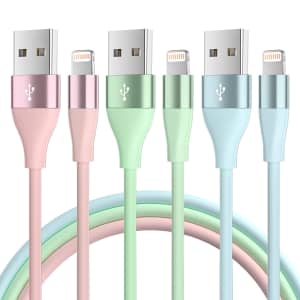 MFi-Certified 10-Foot Lightning Cable 3-Pack for $5