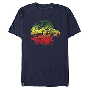 LRG Lifted Research Group Lion Roots Young Men's Short Sleeve Tee Shirt, Navy Blue, Large for $9