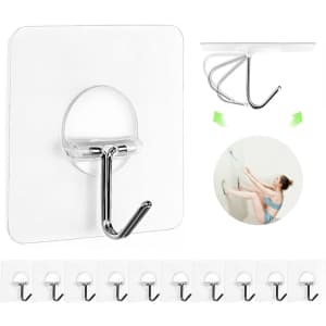 Adhesive Hooks 12-Pack for $11