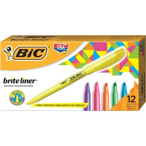 BIC Brite Liner Highlighter 12-Pack for $3.03 via Sub & Save