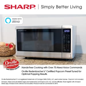Sharp Stainless Steel Smart Carousel Countertop Microwave Oven for $160