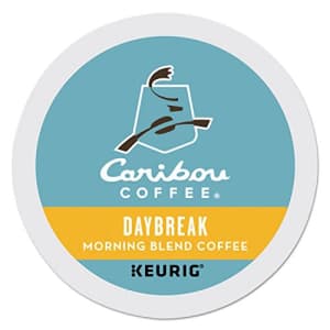 Caribou Coffee Daybreak Morning Blend, Single-Serve Keurig K-Cup Pods, Light Roast Coffee, 96 Count for $11