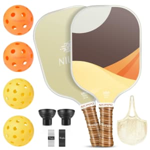 Pickleball Paddle Set with Fiberglass Surface for $18 w/ Prime