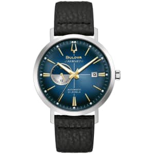 Bulova Men's Aerojet Classic Automatic GMT Blue Dial Calendar Watch for $146 Bulova Men's Aerojet Classic Automatic GMT Blue Dial Calendar Watch for $146