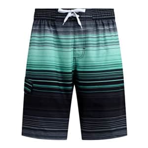 Kanu Surf Men's Standard Infinite Swim Trunks (Regular & Extended Sizes), Surfline Black/Green, for $20