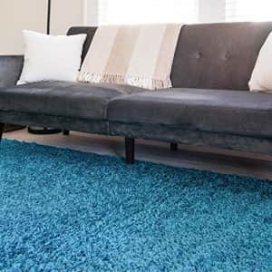 Unique Loom Solo Solid Shag Collection Modern Plush Turquoise Area Rug (6' 0 x 9' 0) for $95 Unique Loom Solo Solid Shag Collection Modern Plush Turquoise Area Rug (6' 0 x 9' 0) for $95