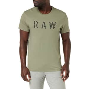 G-Star Raw Men's Holorn Graphic Crew Neck Short Sleeve T-Shirt, Stencil Shamrock for $19