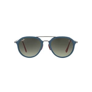 Ray-Ban RB4369M Scuderia Ferrari Collection Sunglasses, Vallarta Blue/Grey Gradient, 53 mm for $240