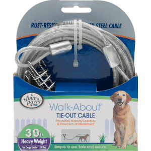 Four Paws 30-Foot Heavy Weight Tie Out Cable for $9 at checkout