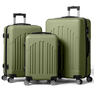 Zimtown Hardside Nested Spinner Suitcase 3-Piece Luggage Set for $85
