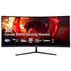 acer Nitro 29.5" 1500R Curved Zero-Frame UWFHD 2560 x 1080 Gaming Monitor | AMD FreeSync Premium | for $200 acer Nitro 29.5" 1500R Curved Zero-Frame UWFHD 2560 x 1080 Gaming Monitor | AMD FreeSync Premium | for $200