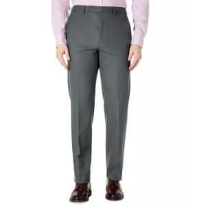 Lauren Ralph Lauren Men's Classic-Fit Ultraflex Stretch Flat-Front Dress Pants for $29