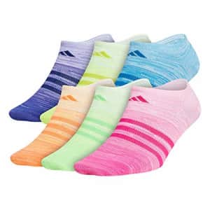 adidas Kids-Girl's Superlite No Show Socks (6-Pair) for $29