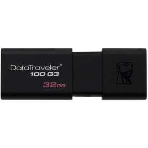 Kingston 32GB USB 3.0 Flash Drive for $9