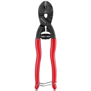 WORKPRO 8-inch Mini Bolt Cutter with Recess and Spring, Compact Bolt Cutters with Comfortable Soft for $18