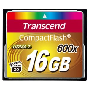 Transcend 16 GB Compact Flash Card 600X TS16GCF600 for $60
