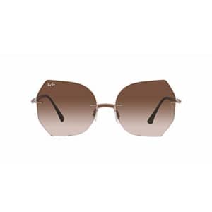 Ray-Ban Women's RB8065 Butterfly Sunglasses, Brown On Light Brown/Brown Gradient Dark Brown, 62 mm for $106