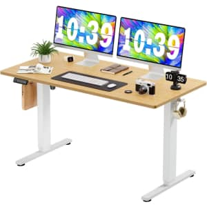 55" x 24" Electric Height Adjustable Standing Desk for $120