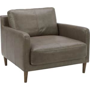 Rivet Modern Deep Leather Accent Chair for $802