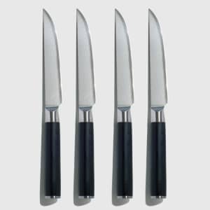 Quince Essential Japanese Damascus Steel 4-Piece Steak Knife Set for $80