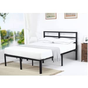 V&LX Metal Slat King Bed Frame for $99