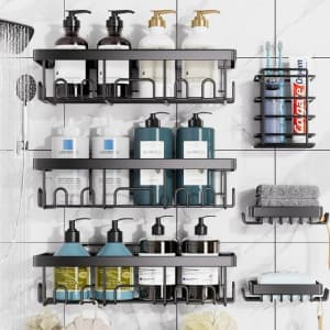 Ophanie 6-Piece Adhesive Shower Organizer Set for $14 Ophanie 6-Piece Adhesive Shower Organizer Set for $14