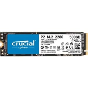Crucial P2 500GB NVMe M.2 SSD for $50