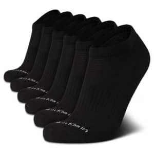 Calvin Klein Mens No Socks - 6 Pack Soft Cushioned No Show Athletic Socks for Men - Casual Men's for $15