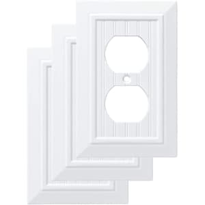 Franklin Brass Beadboard Single Duplex Switch Plate Cover 3-Pack for $13