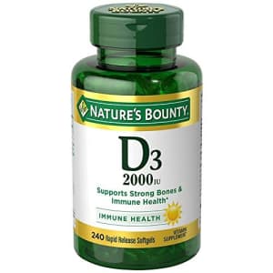 Nature's Bounty D3-2000 IU, 240 Softgels (Pack of 3) for $24