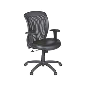 Global 492943 Airflow Mesh Back Leather Manager Chair Black (9339Bk) for $363