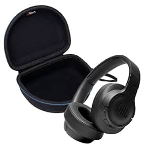 JBL Tune 760NC On-Ear Wireless Noise Cancelling Headphone Bundle with gSport Case (Black) for $100