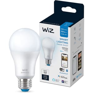 WiZ Dimmable Daylight LED A19 Smart Bulb for $9