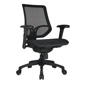 WorkPro 1000 Series Ergonomic Mesh/Mesh Mid-Back Task Chair, Black/Black for $200