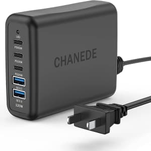Chanede 120W 5-Port USB-C Fast Charger for $30