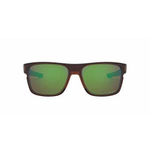 Oakley Men's Crossrange 0OO9361 Polarized Iridium Square Sunglasses, MATTE ROOTBEER TORTOISE, 57 mm for $119