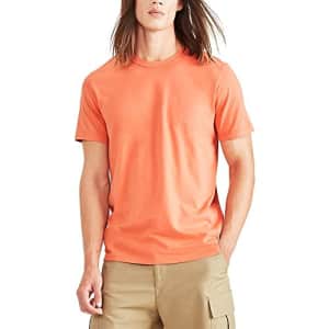 Dockers Men's Slim Fit Short Sleeve Tee Shirt, (New) Sunbaked Orange, Small for $6