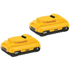 DeWalt 20V Lithium-ion Battery 2-Pack at Lowe's: for $199 w/ free tool worth up to $219