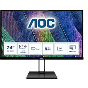 AOC Value-line 24V2Q 23.8" Full HD LED Flat Black Computer Monitor for $142