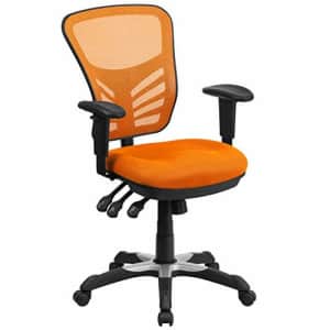 Flash Furniture Mid-Back Orange Mesh Multifunction Executive Swivel Ergonomic Office Chair with for $110
